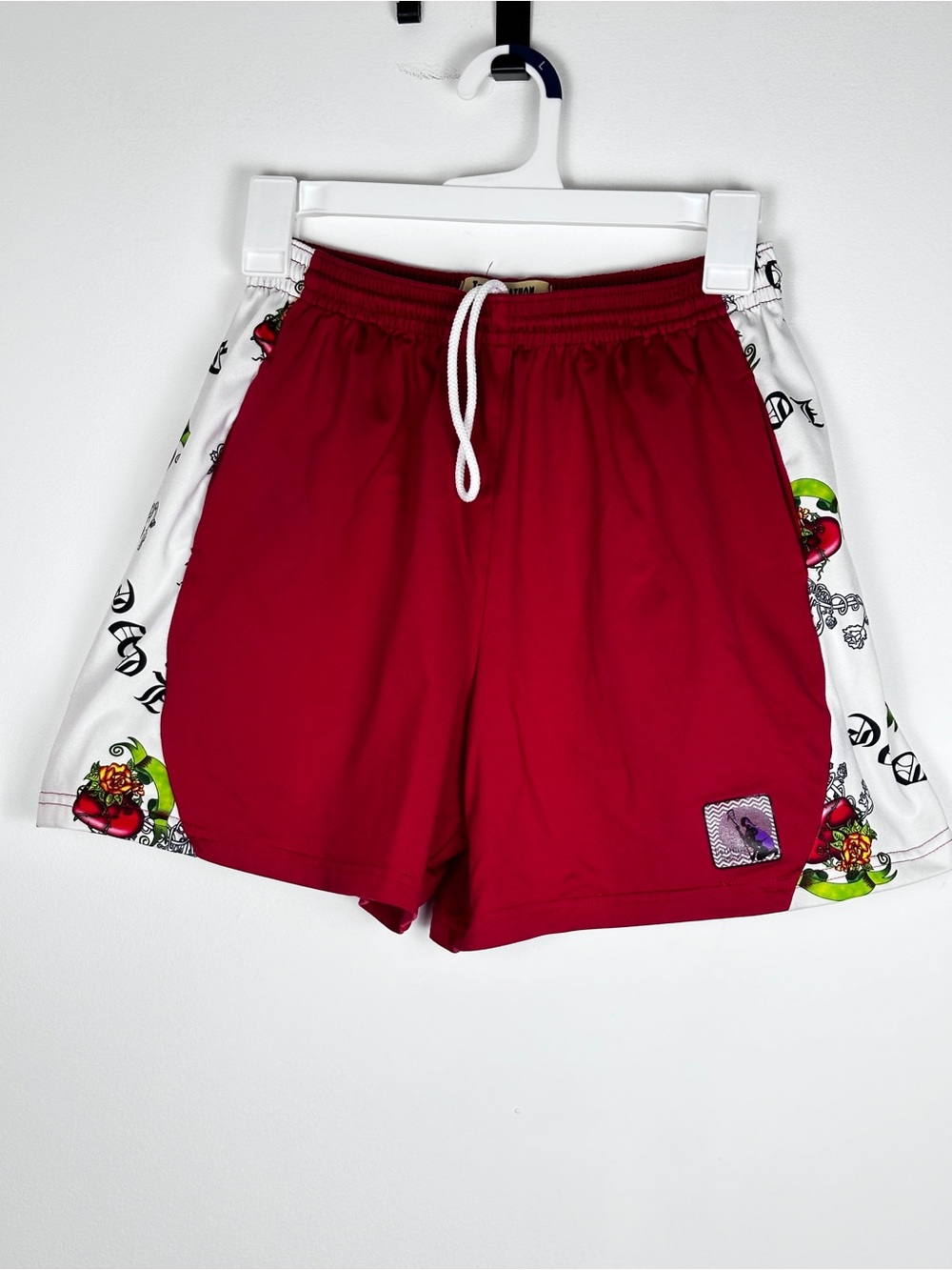 Tewaarathon Territory Lacrosse Shorts Men’s Medium Red White Graphic Athletic